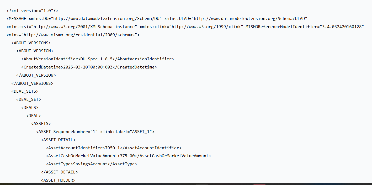 Generate MISMO XML